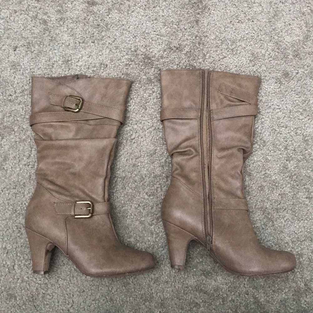 Tan Heeled Boots